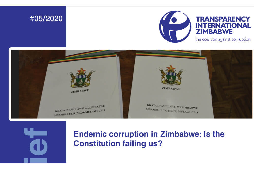 2020 Endemic Corruption in Zimbabwe: Is the Constitution Failing Us?