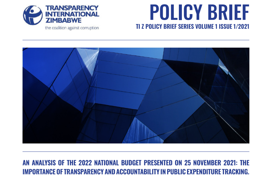 AN ANALYSIS OF THE 2022 NATIONAL BUDGET PRESENTED ON 25 NOVEMBER 2021: THE IMPORTANCE OF TRANSPARENCY AND ACCOUNTABILITY IN PUBLIC EXPENDITURE TRACKING.