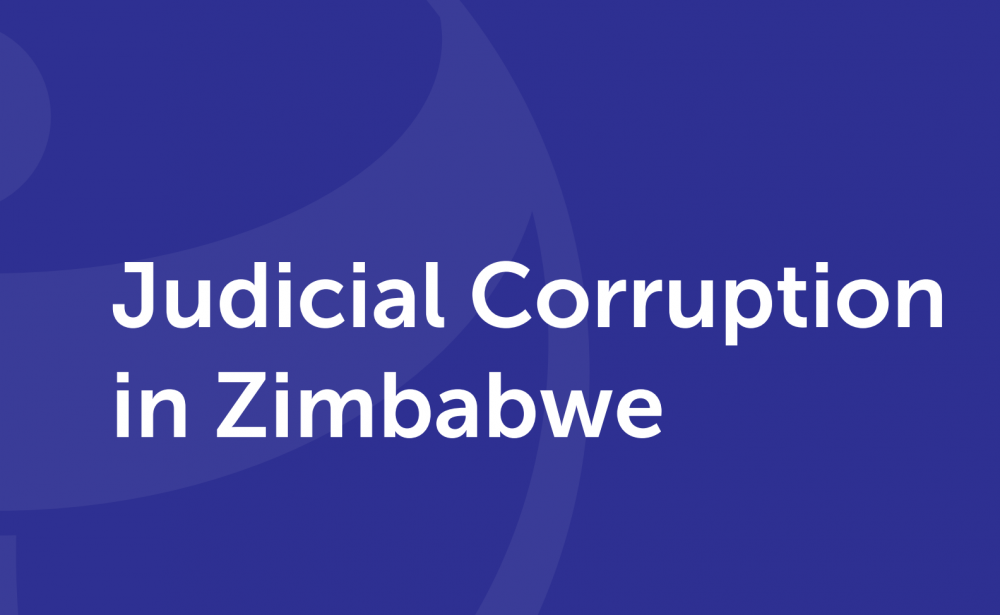 Judicial Corruption in Zimbabwe May 2020 ISBN: 978-1-77929-947-5